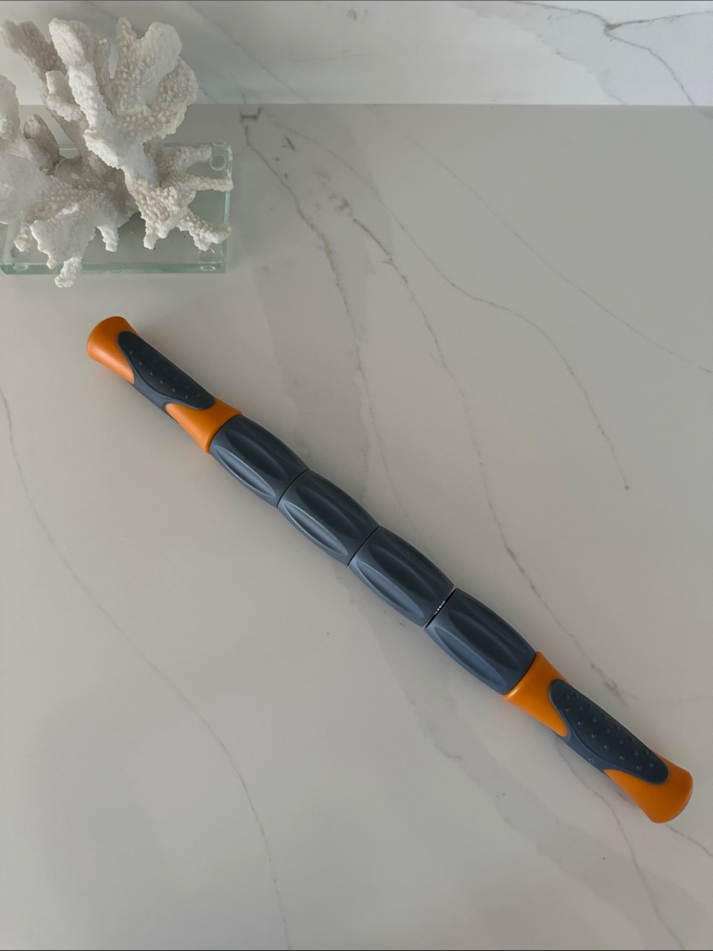 GAIAM Orange & Gray Muscle Massage Roller Stick